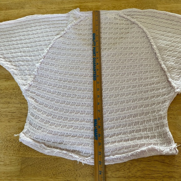 We The Free Boho Soft Pink Knit V-Neck Sweater 100% cotton size extra small - Picture 9 of 13